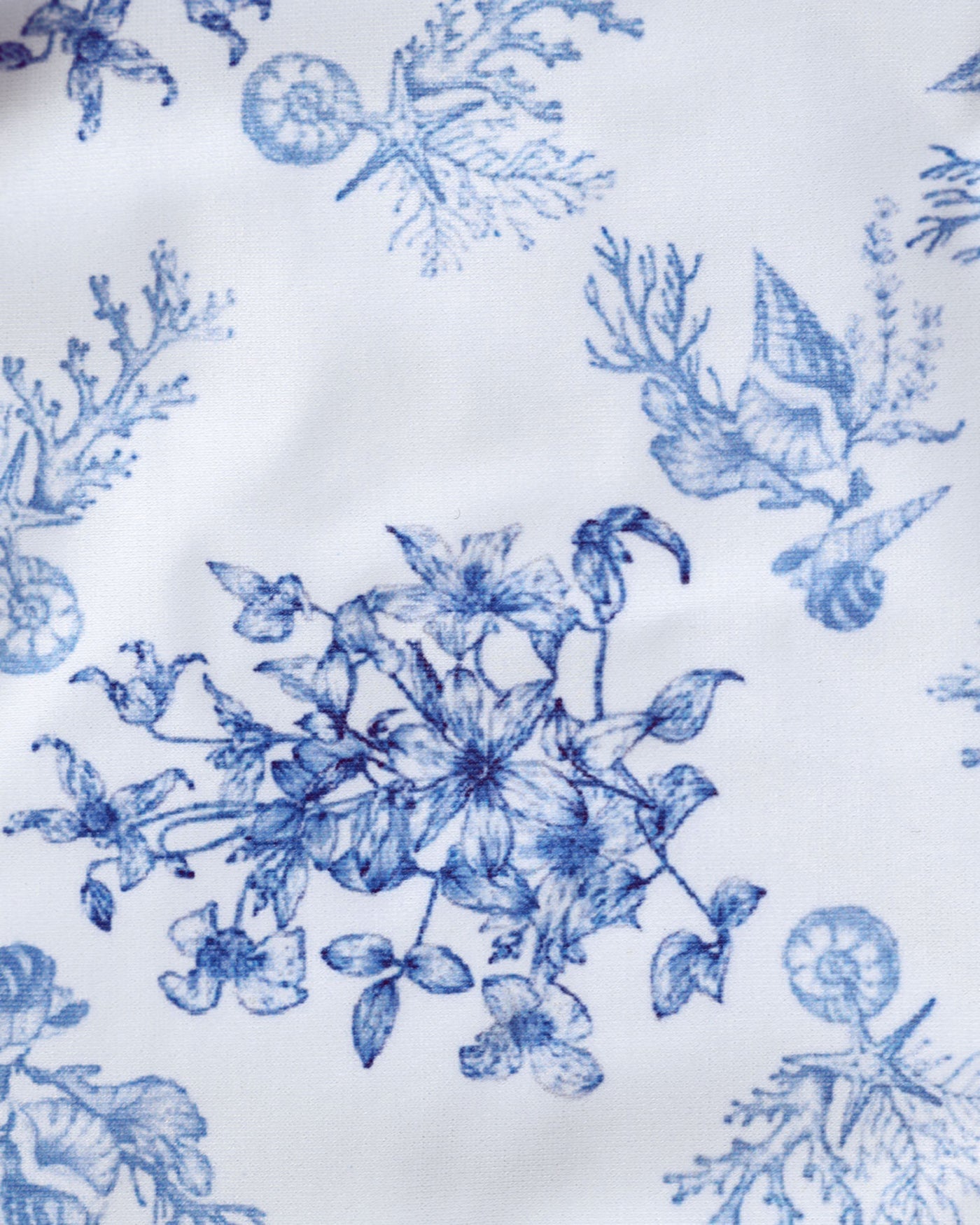 Blaues Blumen-Bikini-Set mit Tunnelzug
