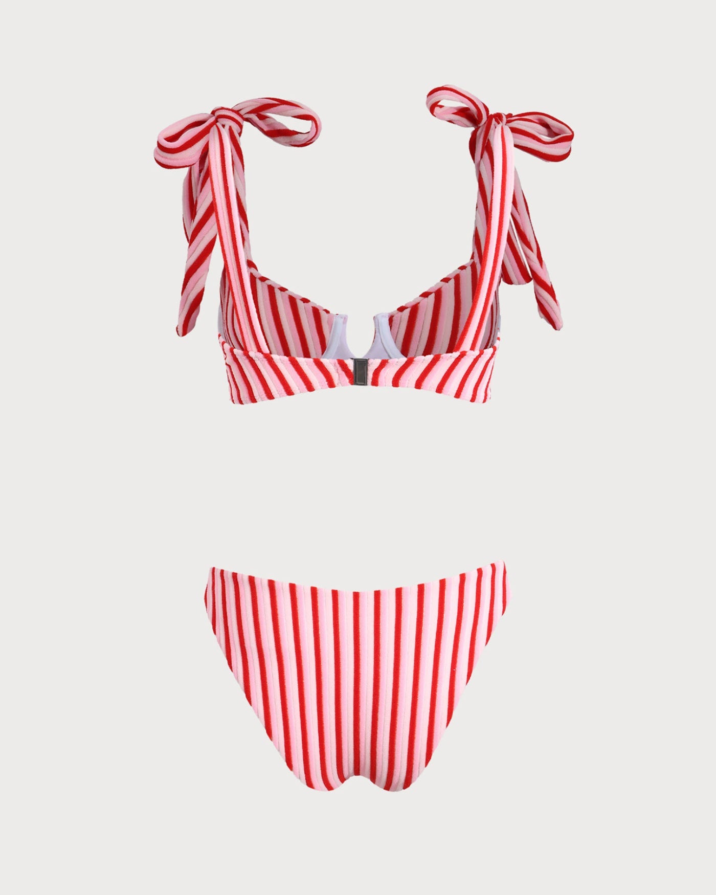 Rosa gestreifter Bikini-Set