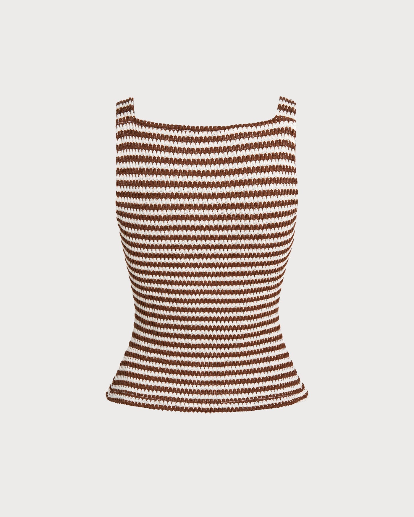 Braunes Tanktop mit eckigem Ausschnitt