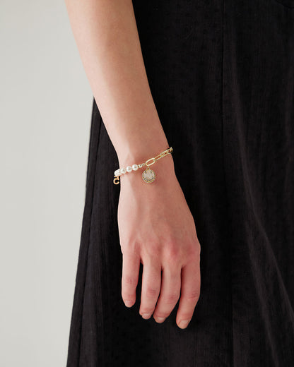Armband aus Goldlegierung mit Perle