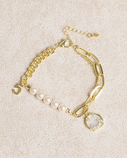 Armband aus Goldlegierung mit Perle