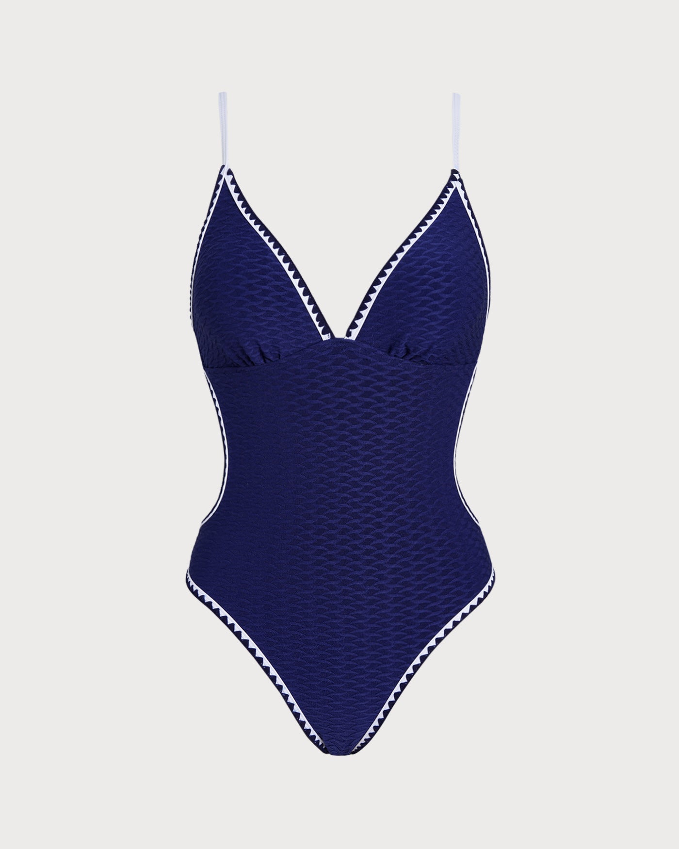 Blauer X-Kreuz-Bralette-Badeanzug