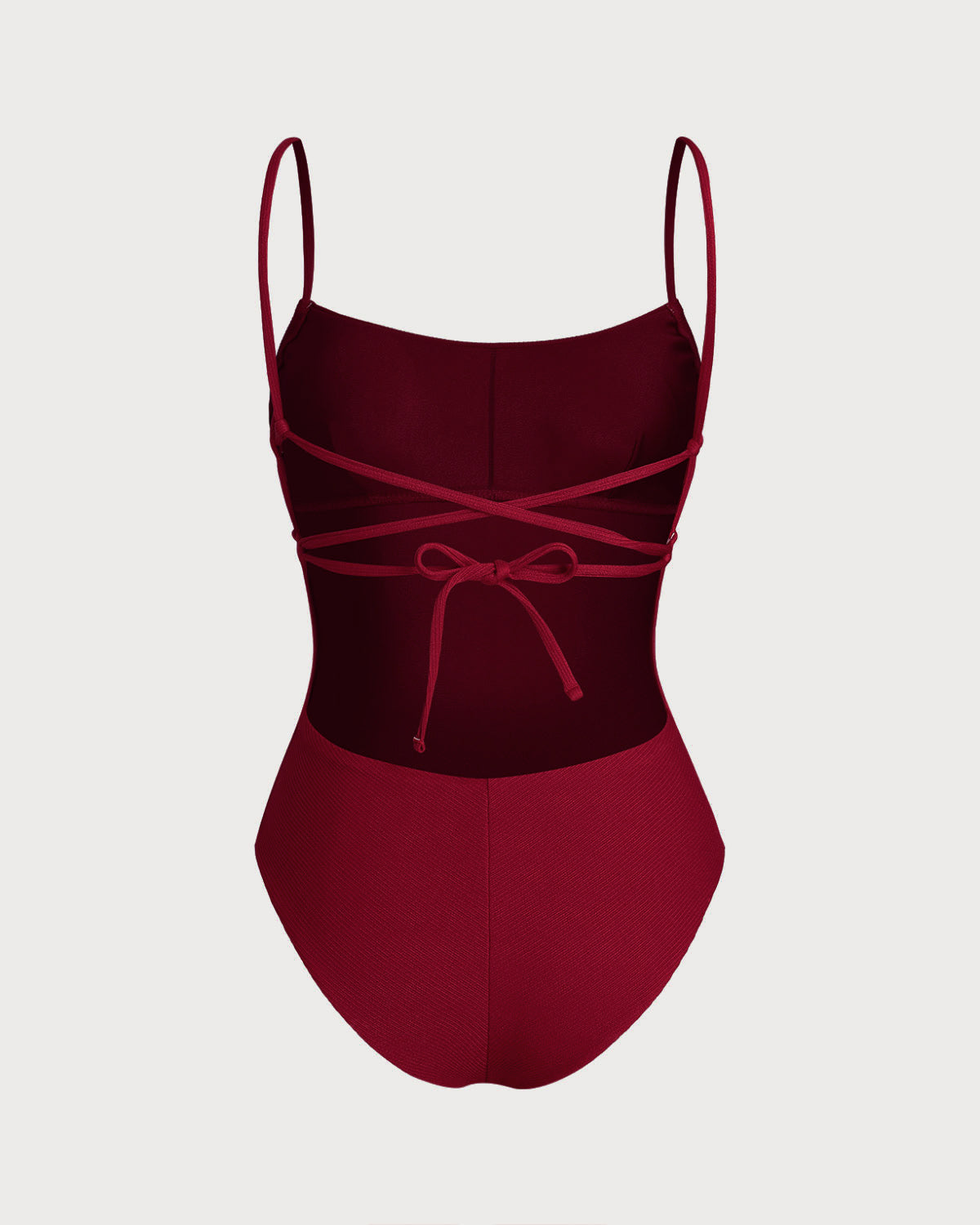 Roter Bralette-X-Kreuz-Badeanzug
