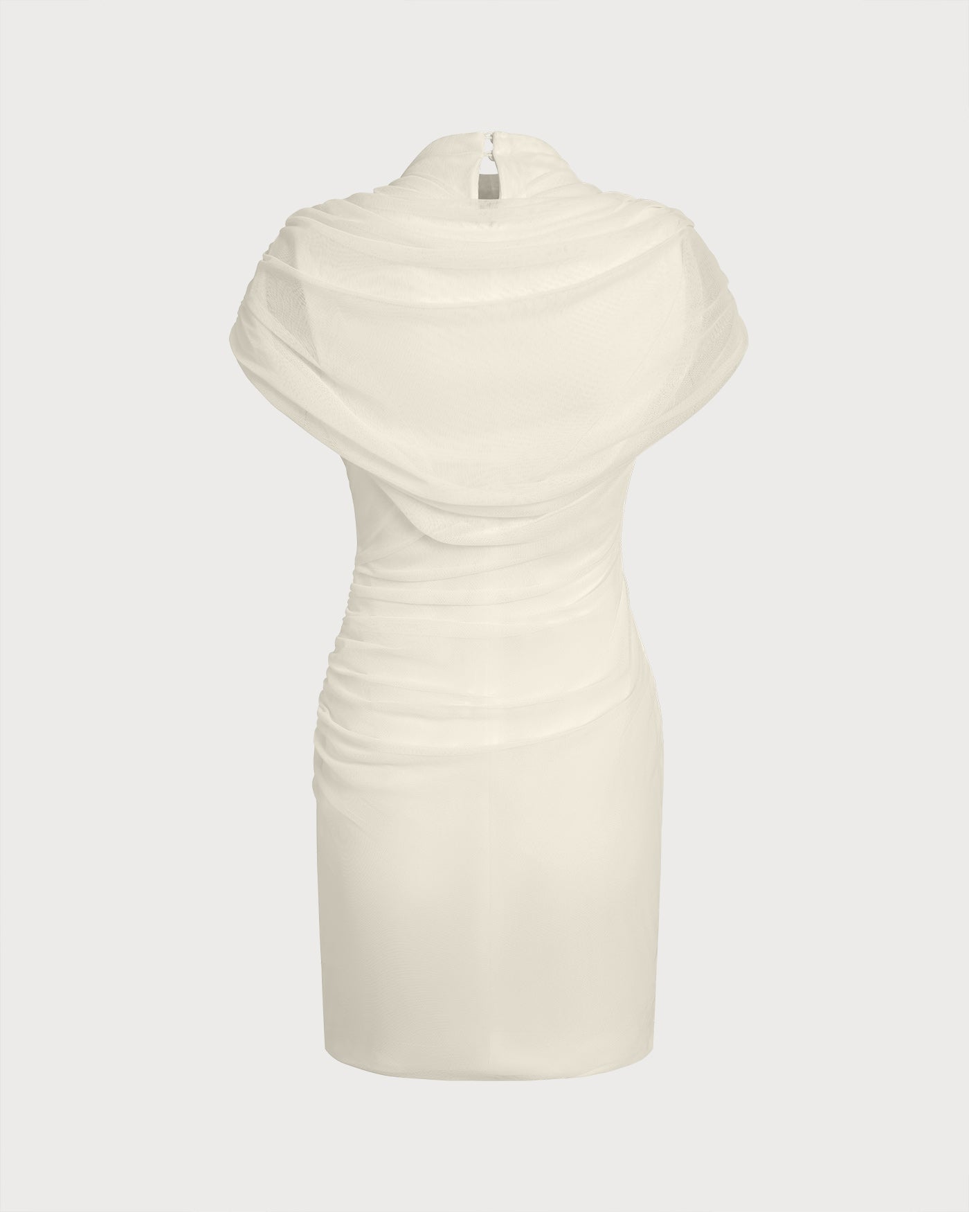 Aprikosenfarbenes, figurbetontes Mini-Kleid mit Schildkröten-Motiv