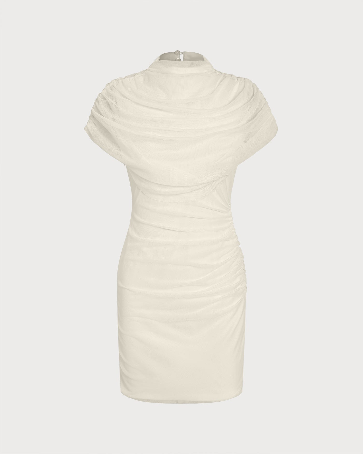Aprikosenfarbenes, figurbetontes Mini-Kleid mit Schildkröten-Motiv