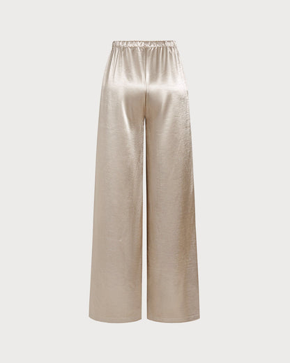 Hose mit geradem Bein und Aprikosentaschen