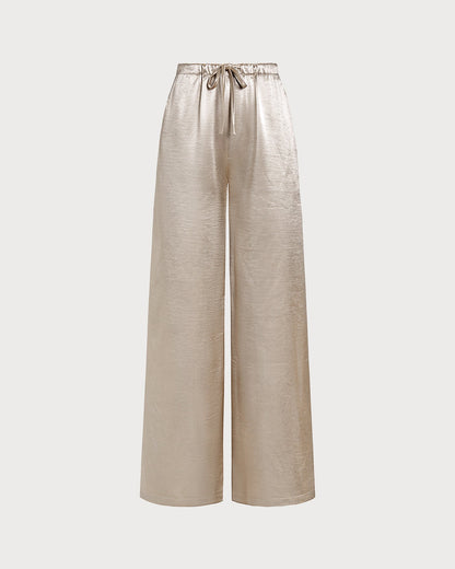 Hose mit geradem Bein und Aprikosentaschen